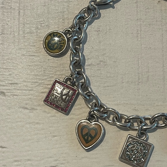 COPY - Brighton Love And Peace Silver Charm Bracelet - Picture 3 of 9